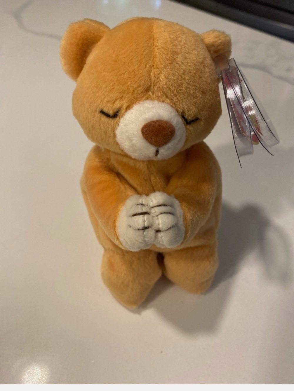 Ty Hope Praying Bear Plush Toy - Light Brown